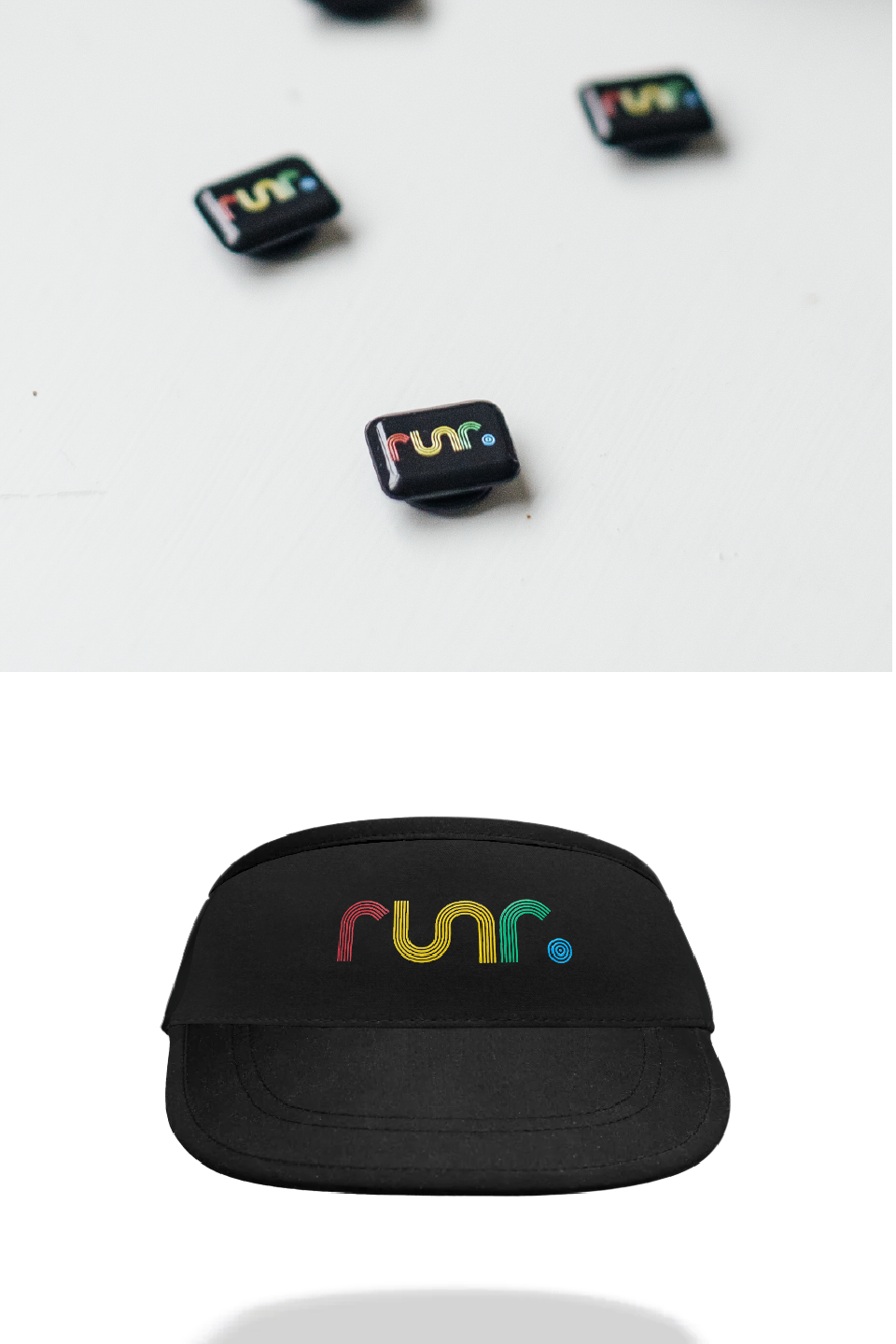 80's Running Visor and 80's Race Number Magnets Bundle