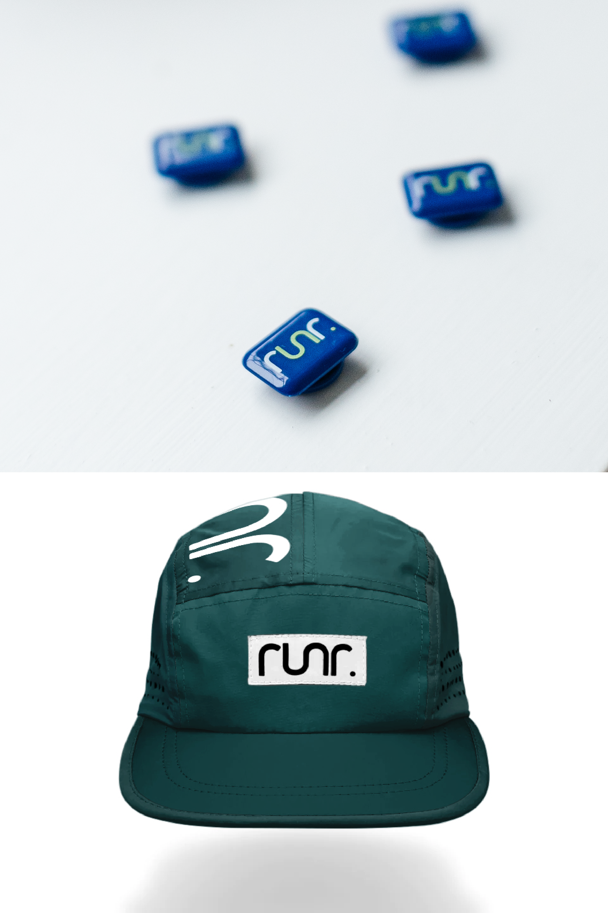 Runr Budapest Technical Running Hat & Royal Blue Race Magnets Bundle