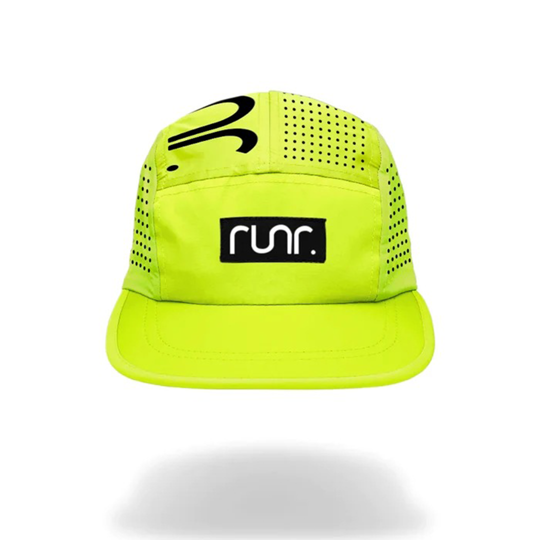 Cappello tecnico da corsa Runr Lumos riflettente - Giallo elettrico