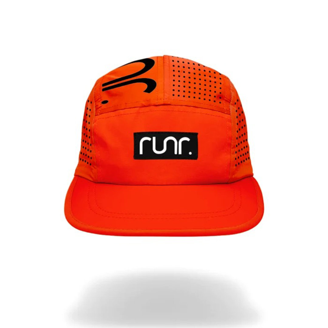 Runr Lumos Reflektierende Funktionslaufmütze – Mitternachtsorange
