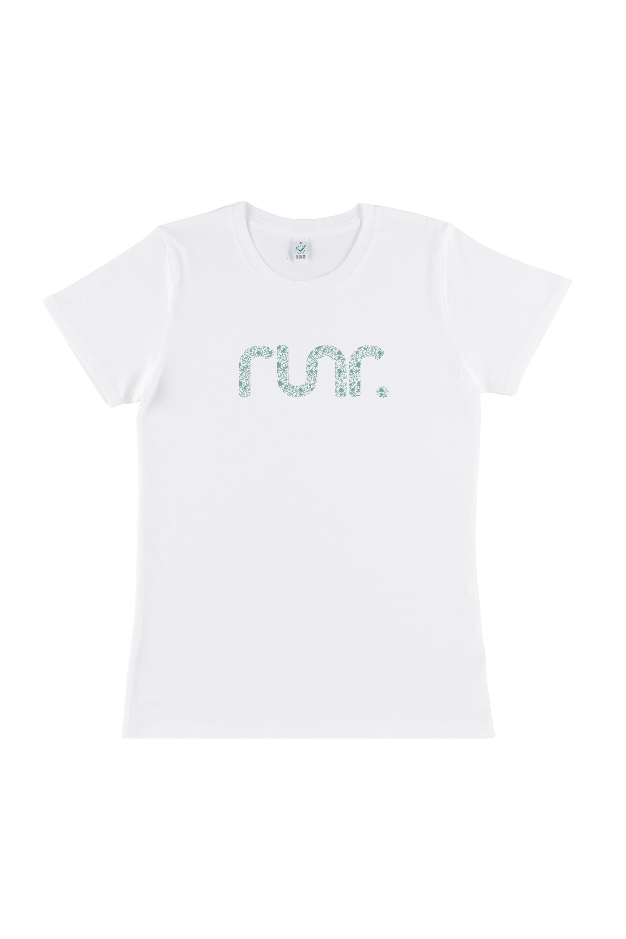 Floral Organic Runr T-shirt - White