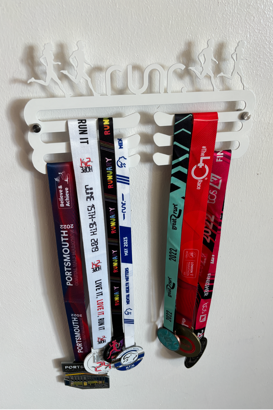 Runr Medal Hanger - White