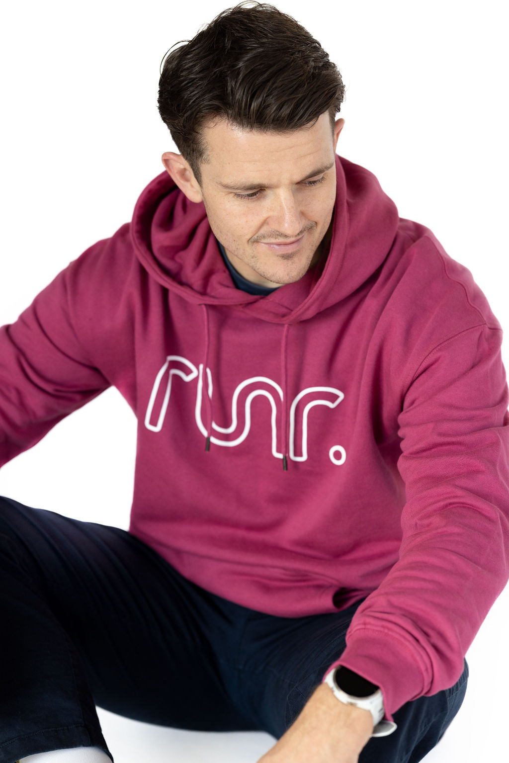 Men's Midnight Runr Hoodies - Dusky Maroon