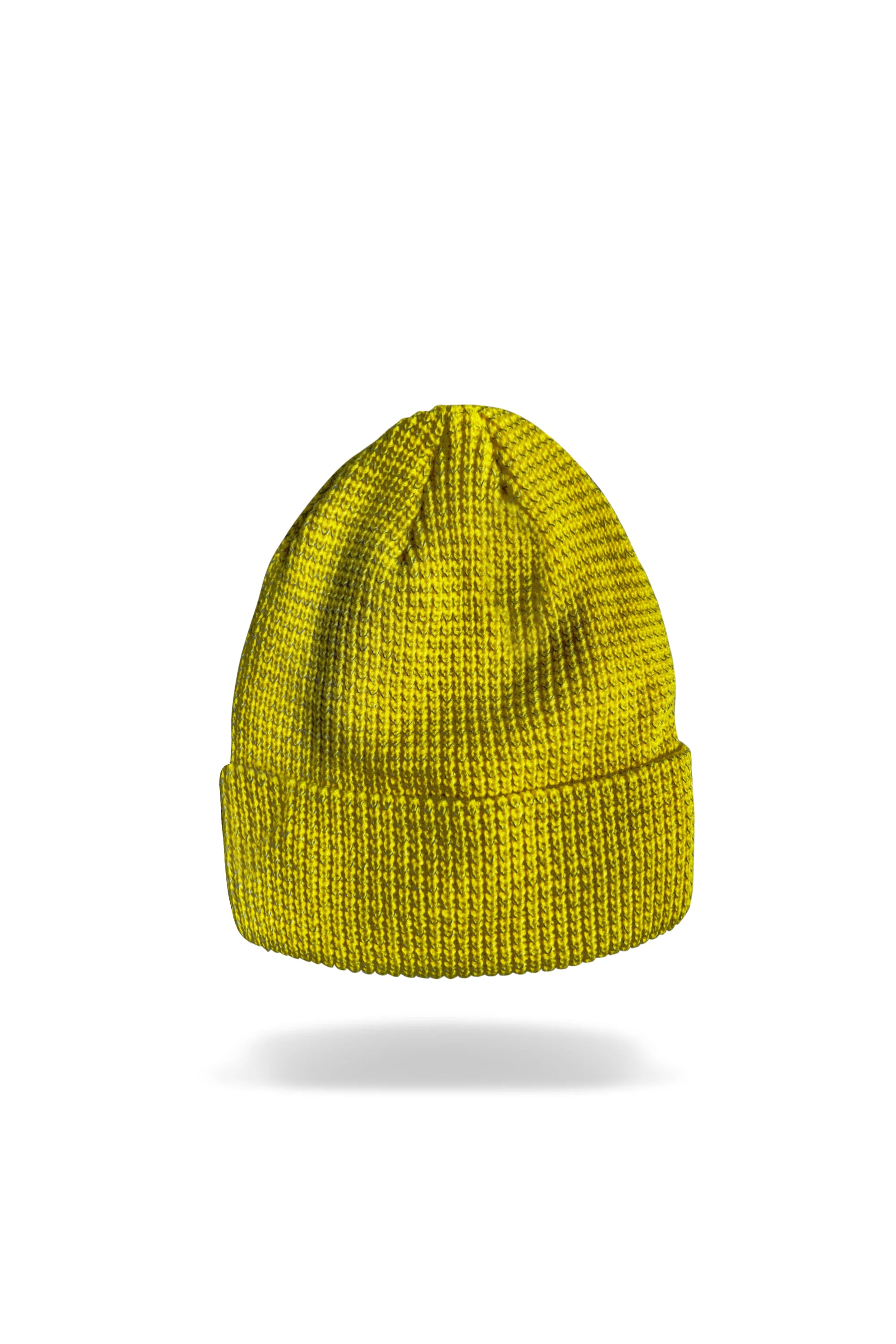 Runr Midnight Yellow Reflective Beanie Hat