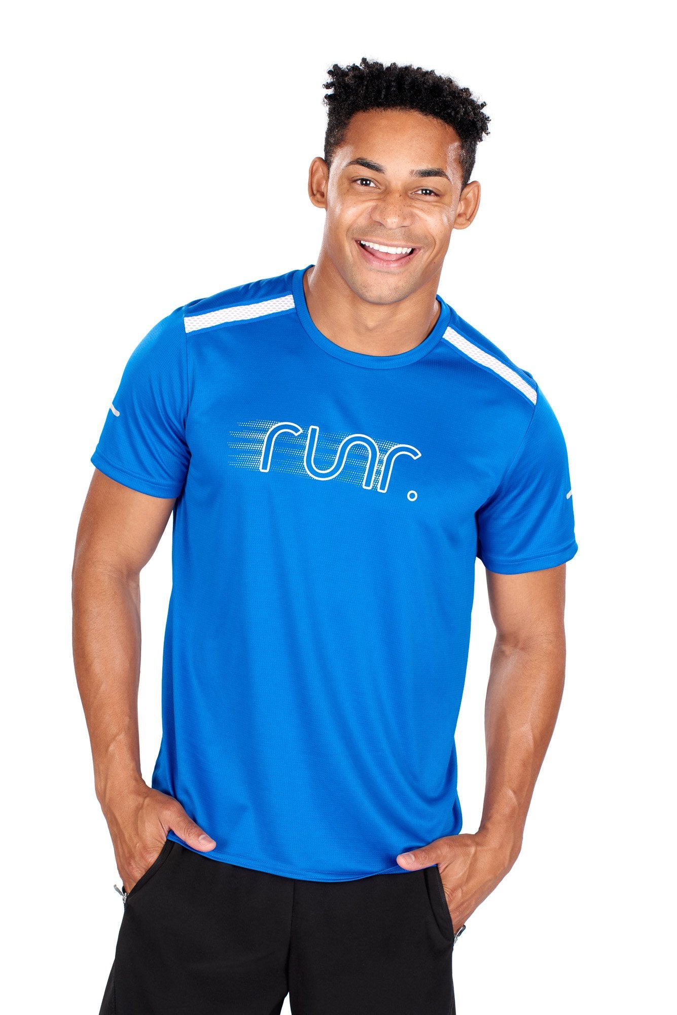 Men's EcoTek Runr Technical T-Shirt - Electric Blue