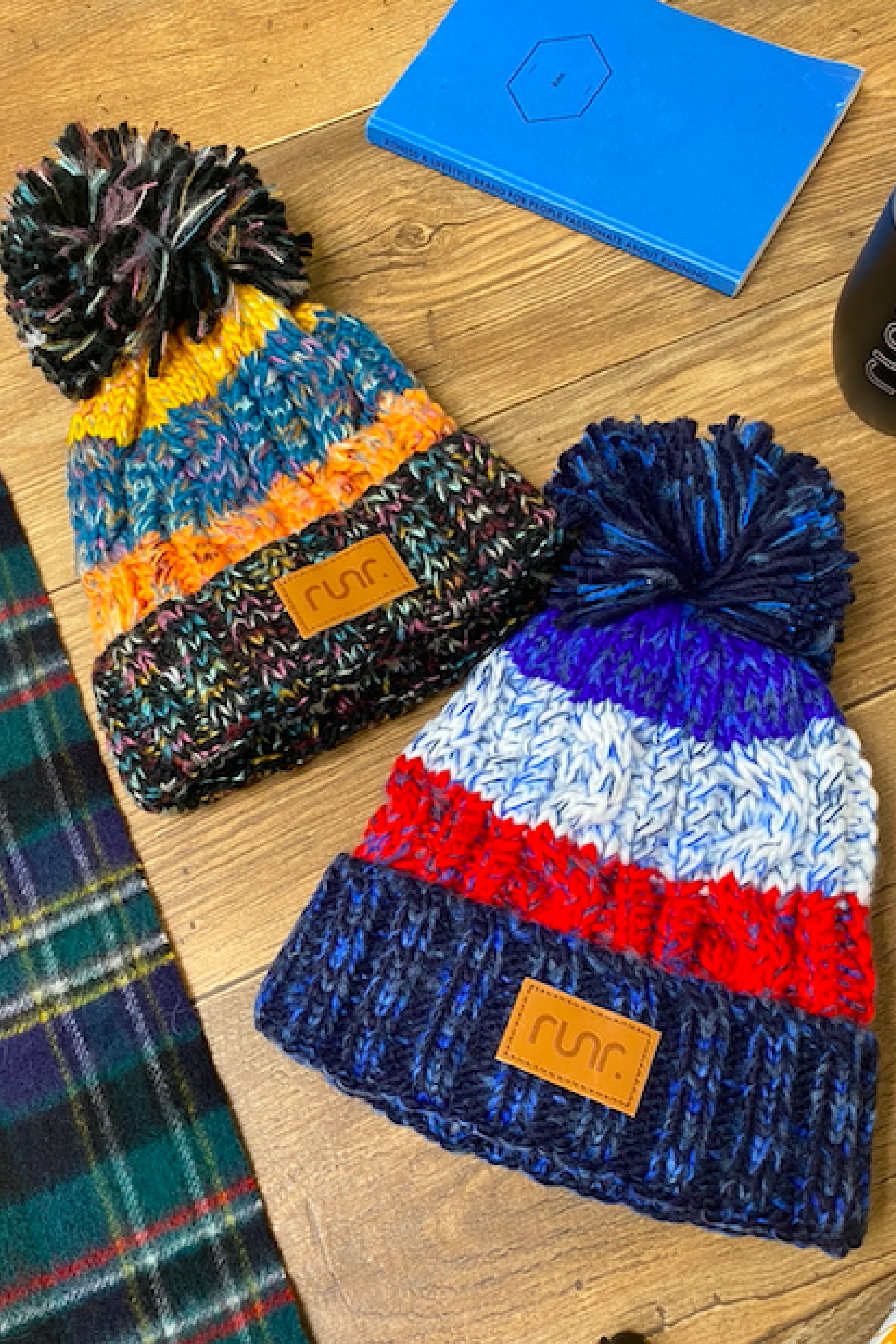 Runr Winter Bobble Hat 2 pack - Montana & Vermont Bundle