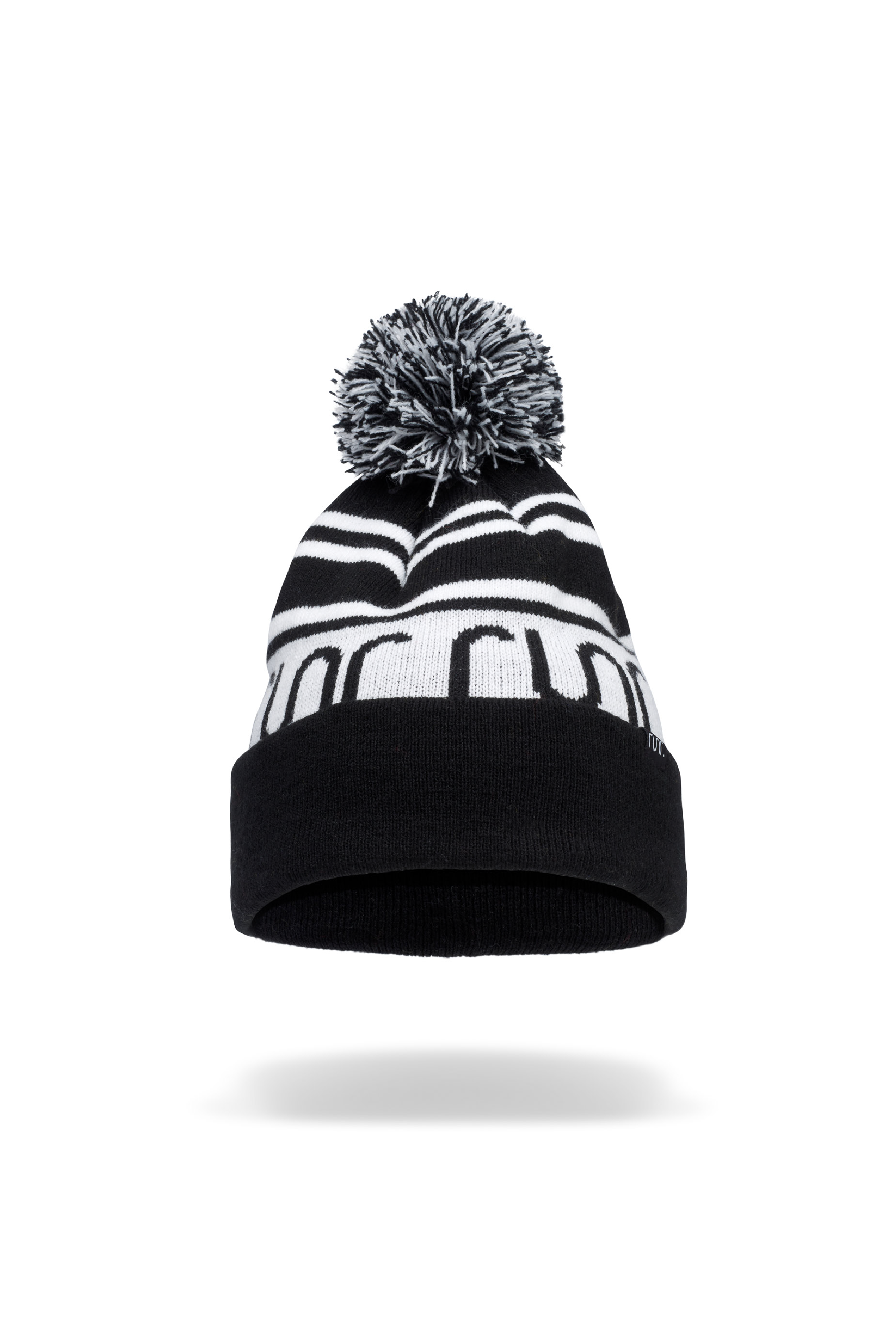 Runr Nordic Bobble Hat 2 pack - Navy + Black & White Bundle